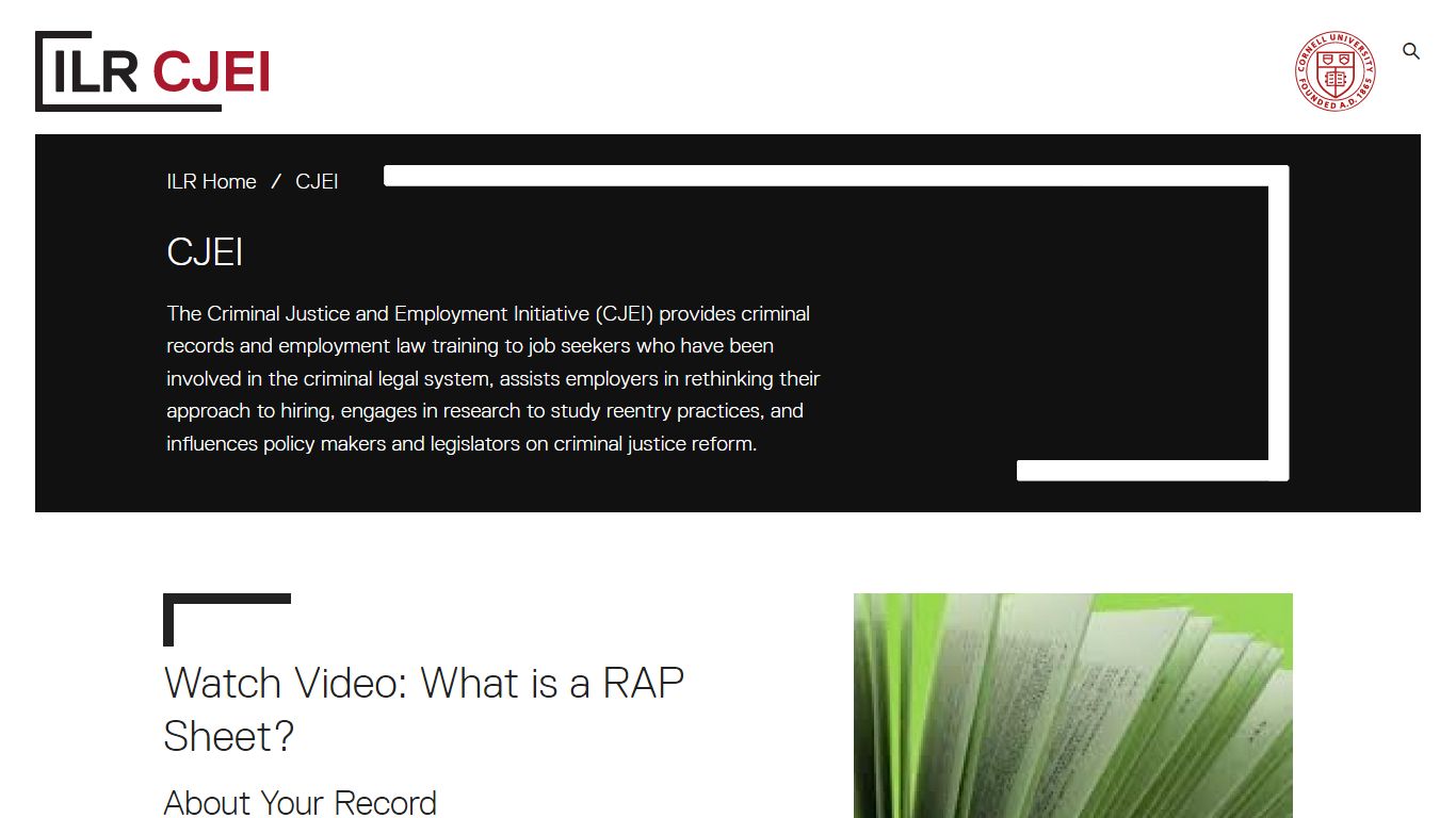 Watch Video: What is a RAP Sheet? | The ILR School